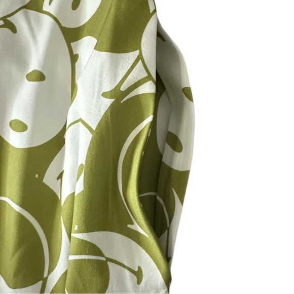 Unique Vintage Smiley Yin Yang Jumpsuit NWT 14 Green Wide Leg Keyhole Tie Front - Picture 5 of 10